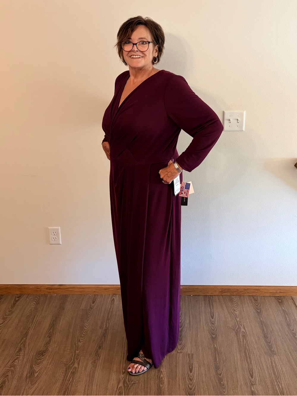 Mother of Groom V-Neck Maxi Dress **NWT**